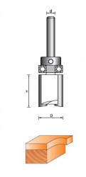 Фреза ГЛОБУС 1021 D19 h30 кромочная прямая с верхним подшипником